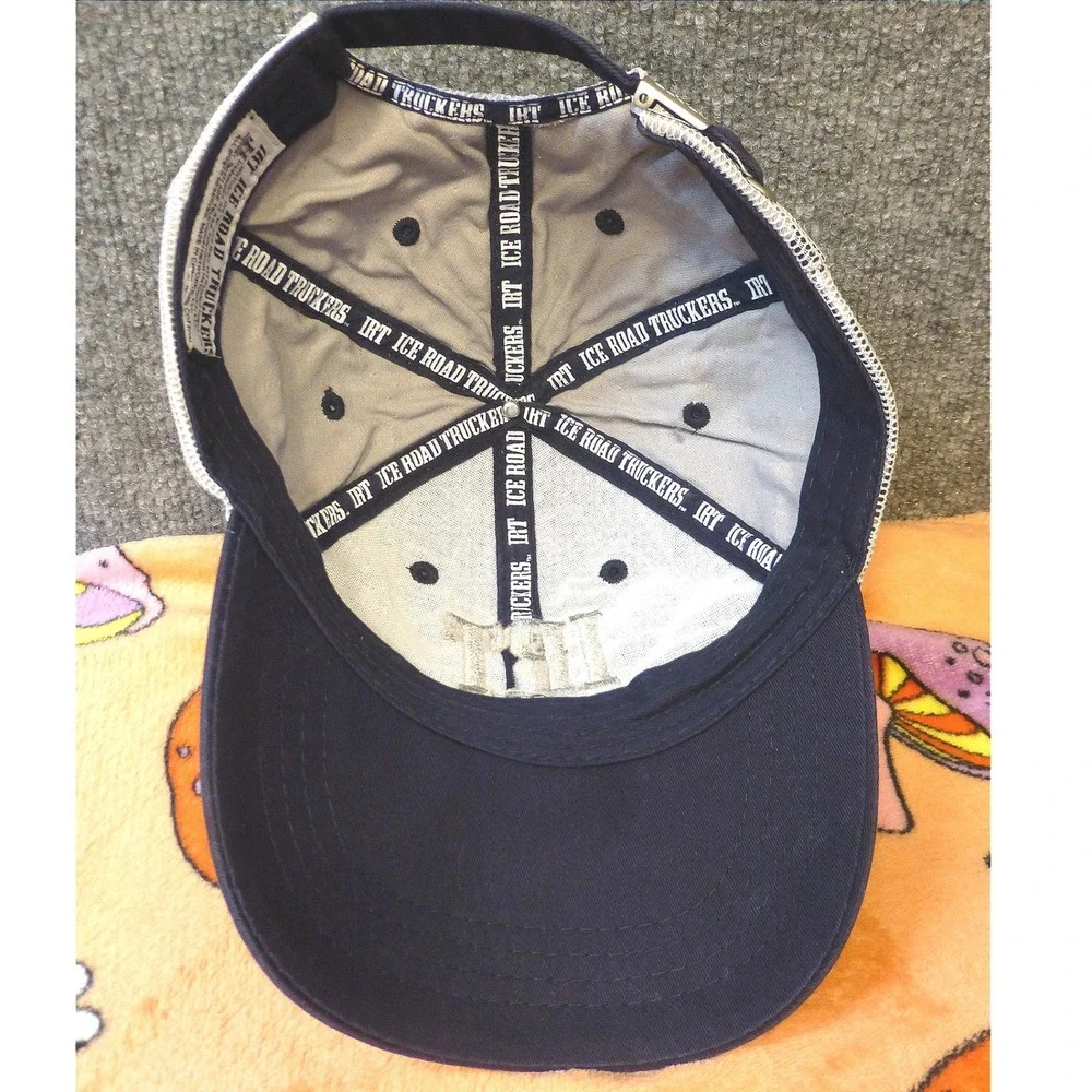 Ice Road Truckers IRT Alaska History Channel Mesh Trucker Hat Navy Blue White